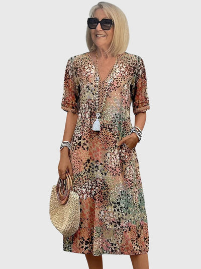 Addison™ - Elegant Floral Midi Dress