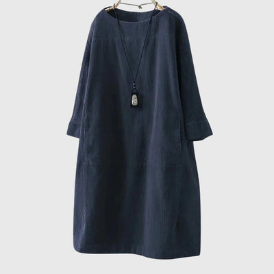 Kinsley™ - Relaxed Corduroy Midi Dress