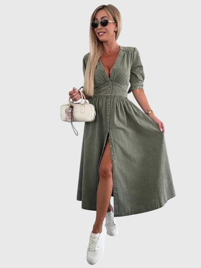 Violet™ - Elegant Denim Dress