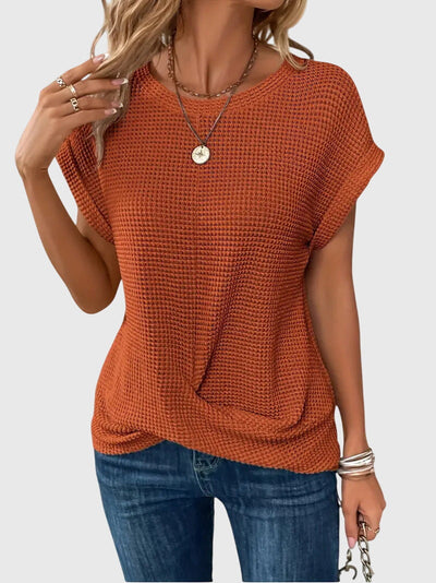Celine™ - Elegant Blouse with Crew Neck