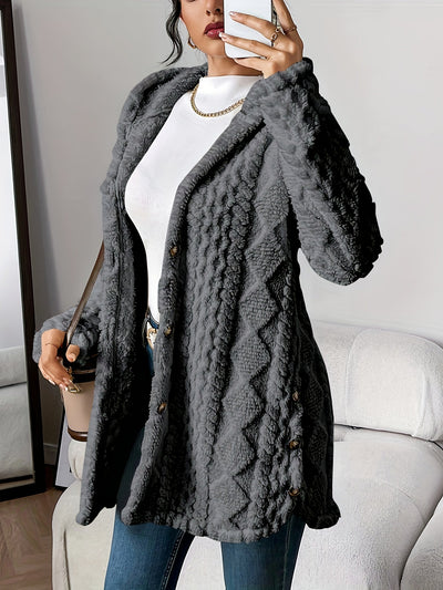 Macella | Plush Hooded Cardigan