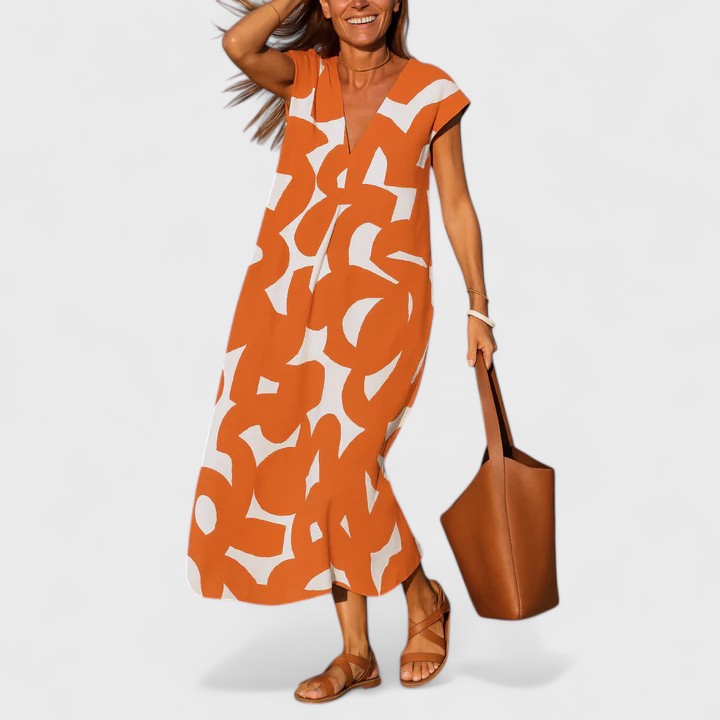 Aurora™ - Flowing V-Neck Dress