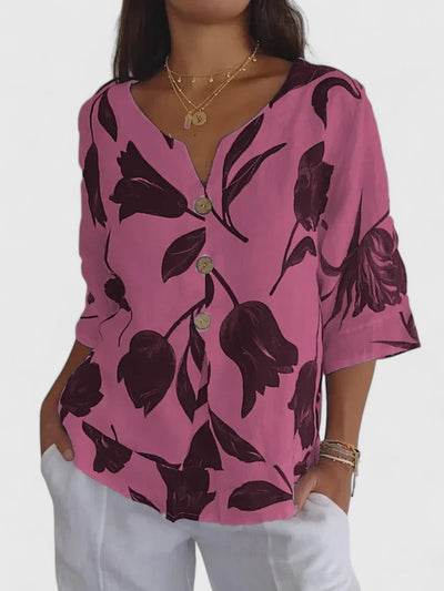 Reese™ - Comfortable V-Neck Blouse
