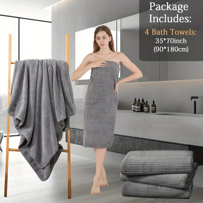 4 Pieces Soft Bath Towels