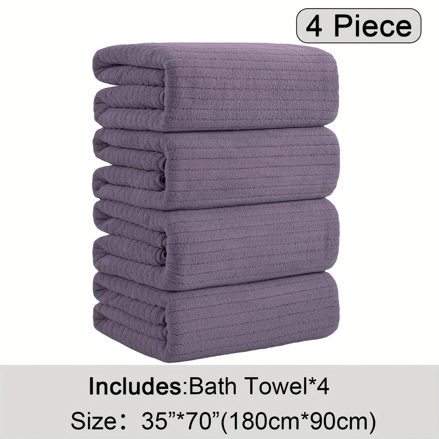 4 Pieces Soft Bath Towels
