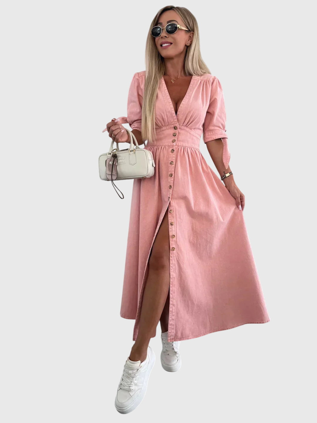 Violet™ - Elegant Denim Dress