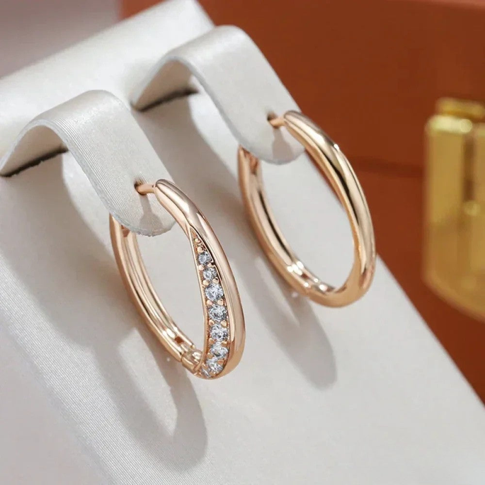 Samsi |  Elegant Golden Hoop Earrings