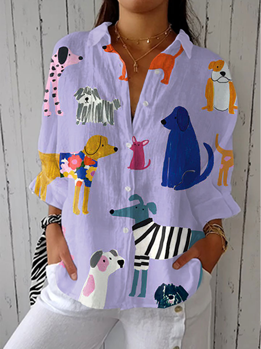 Klara | Playful Dogs Blouse