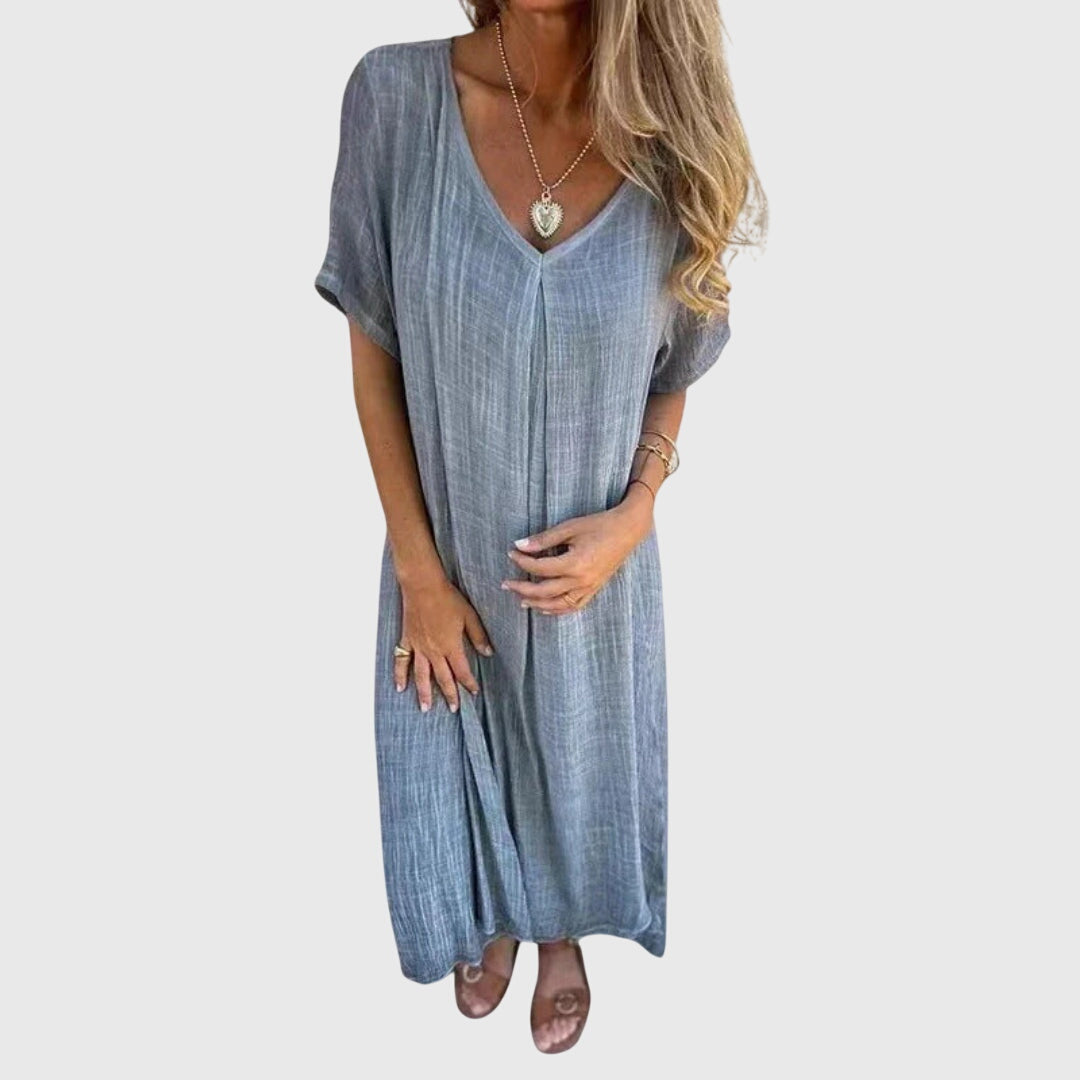 Sophia™ – Elegant Lightweight V-Neck Dress