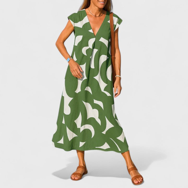 Aurora™ - Flowing V-Neck Dress