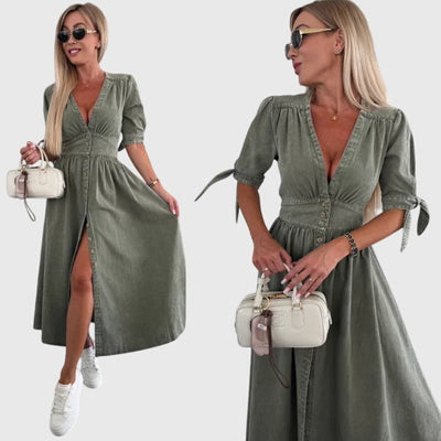 Violet™ - Elegant Denim Dress