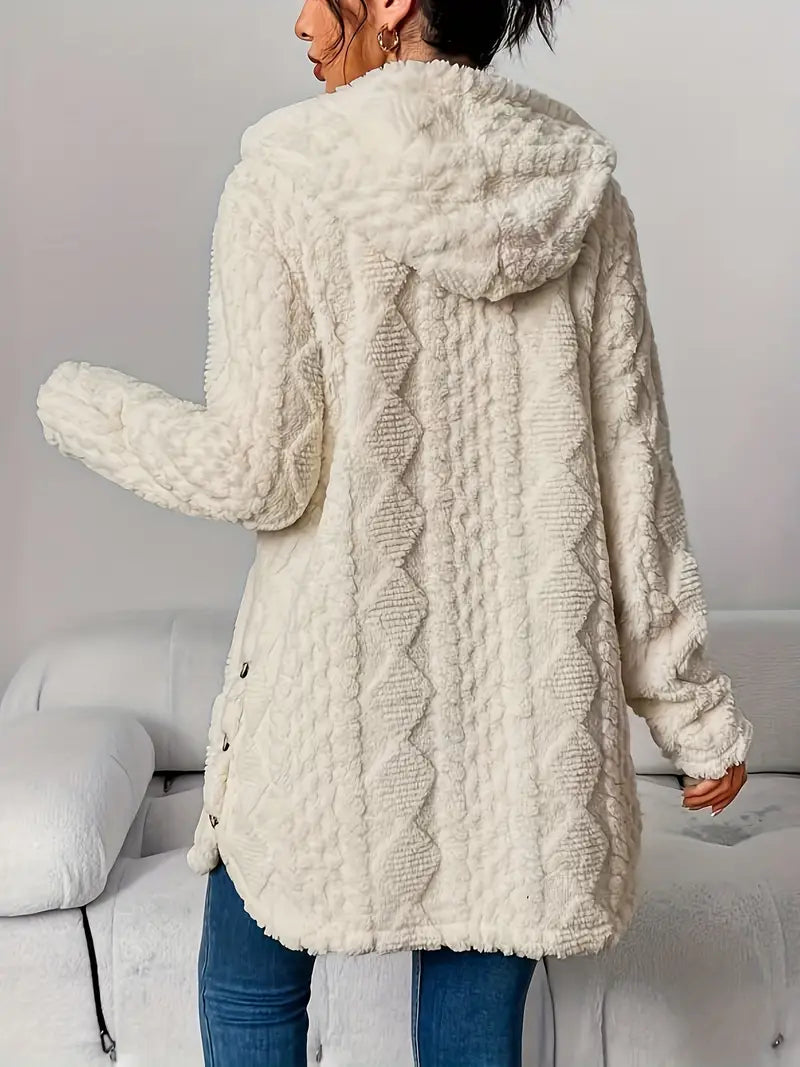 Macella | Plush Hooded Cardigan