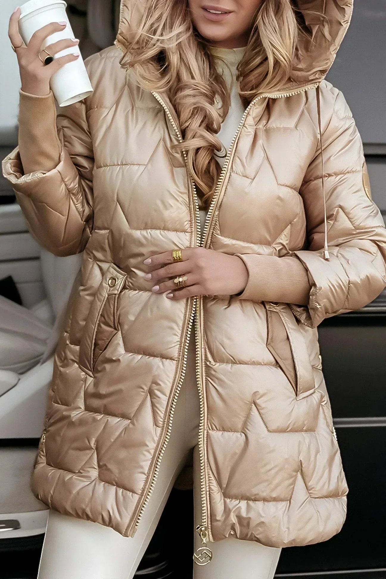 Zoene | Long Quilted Jacket
