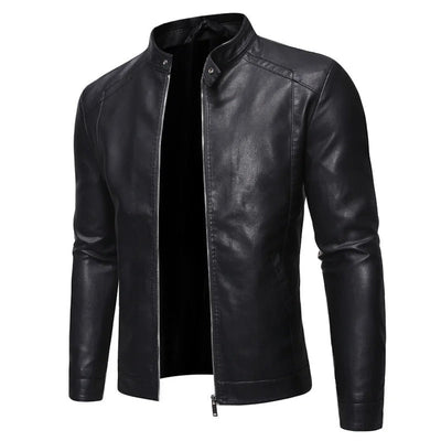 Hudson | Standing Collar Leather Jacket