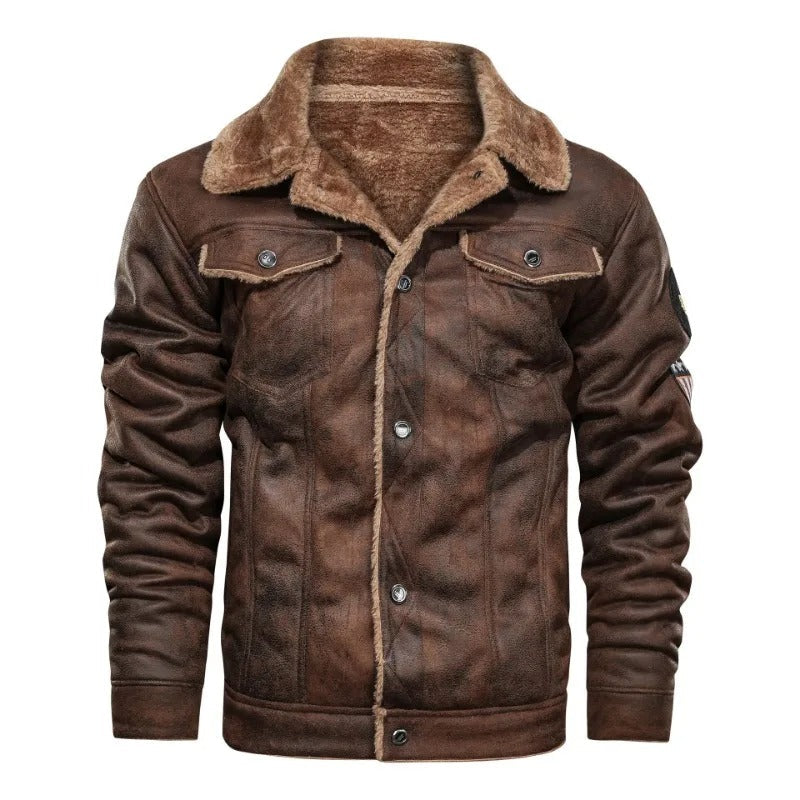 Benjamin | Warm Fleece Leather Jacket