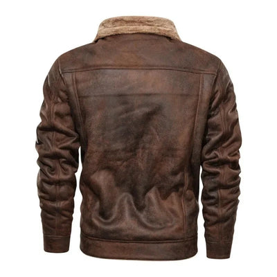 Benjamin | Warm Fleece Leather Jacket