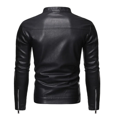 Hudson | Standing Collar Leather Jacket