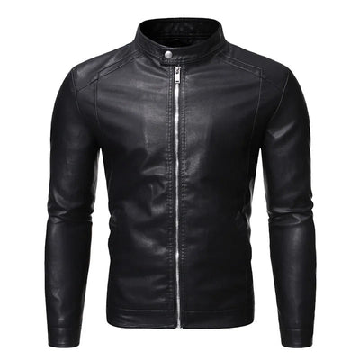 Hudson | Standing Collar Leather Jacket