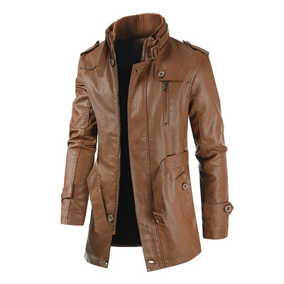 Walker | Long Leather Biker Jacket