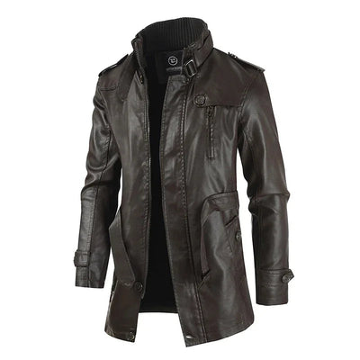 Walker | Long Leather Biker Jacket
