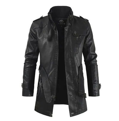 Walker | Long Leather Biker Jacket
