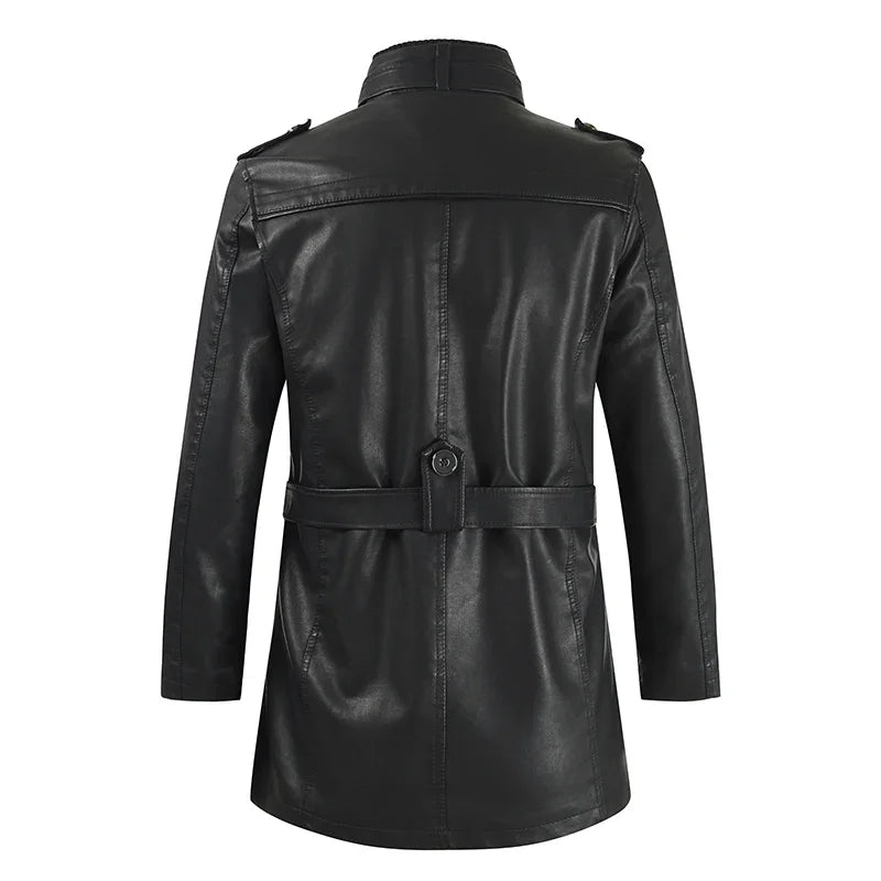 Walker | Long Leather Biker Jacket