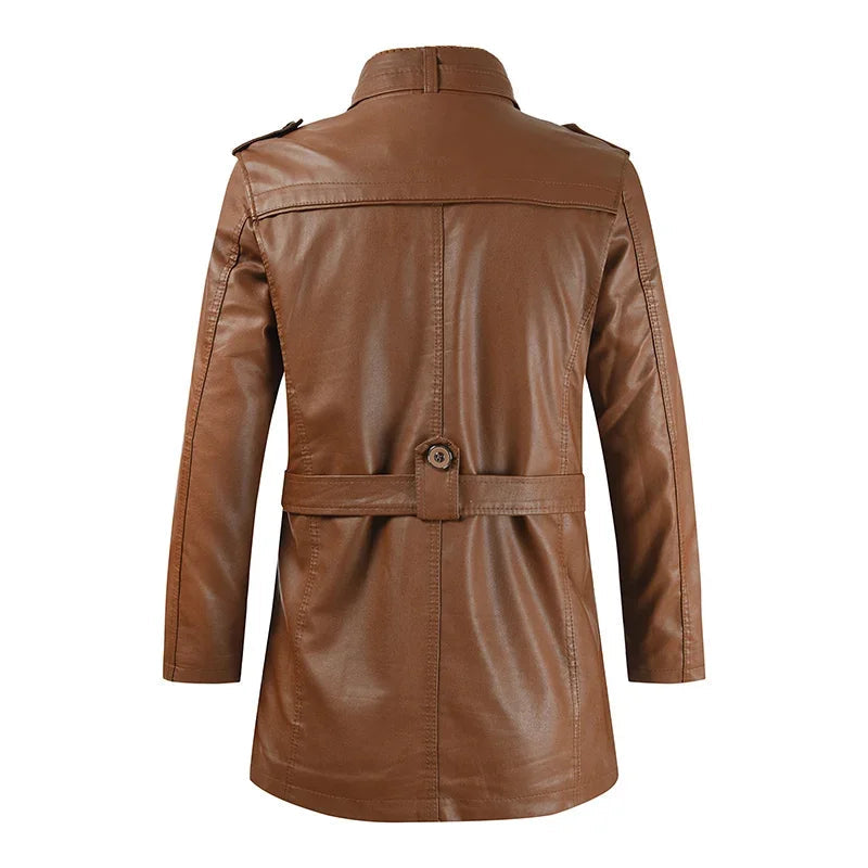 Walker | Long Leather Biker Jacket