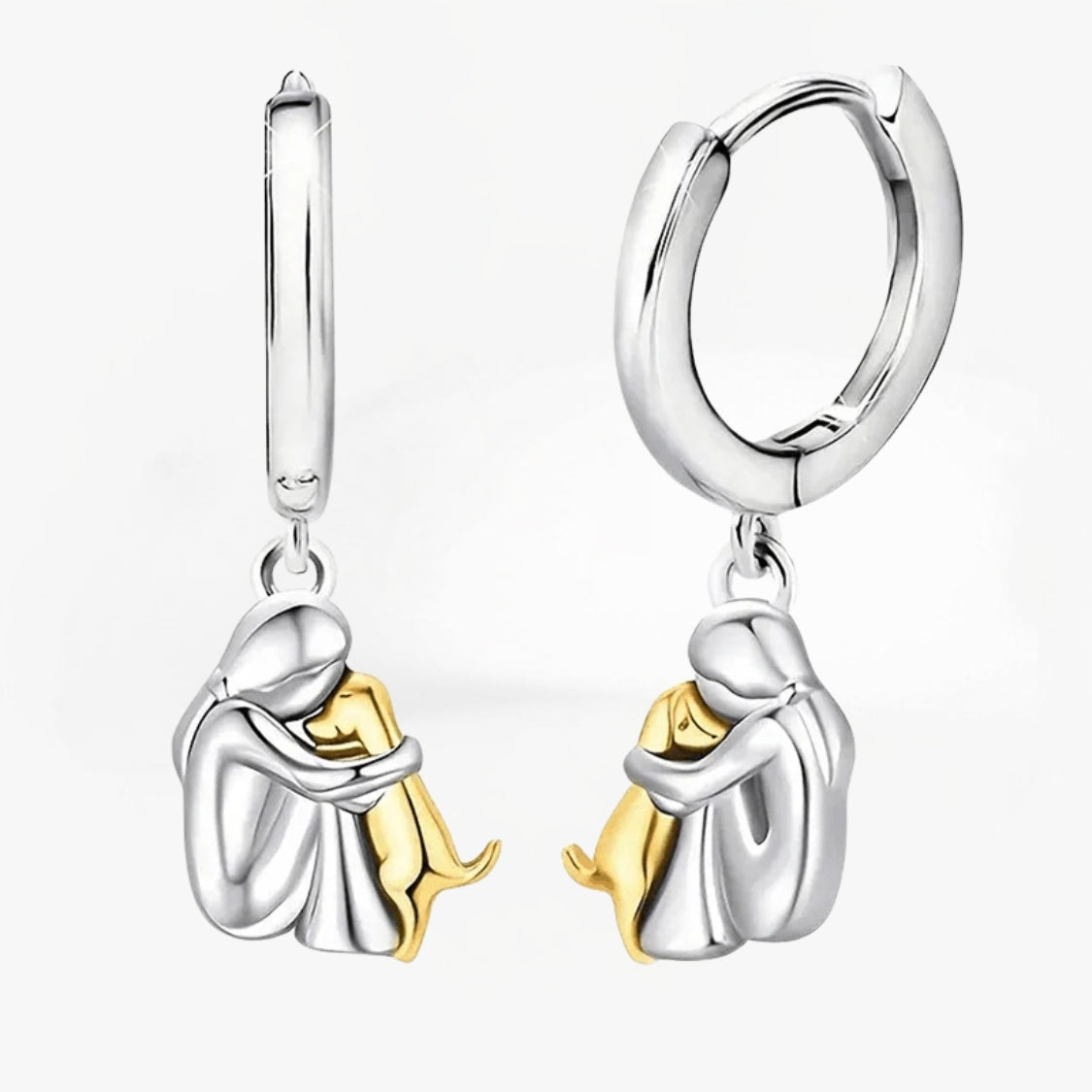 Ivalene | Earrings with Dog Icon (Round Closure)