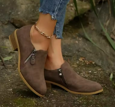 Brena | Orthopedic Zip-Up Ankle Boots