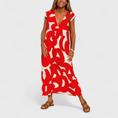 Aurora™ - Flowing V-Neck Dress